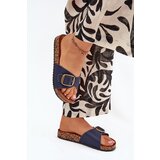 Boto Women's Sandals On Cork Platform With Buckle Blue Vianara | Shoptok.si