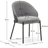 Kave Home Crne/sive blagovaonske stolice u setu 2 kom Eamy – | shoptok.hr