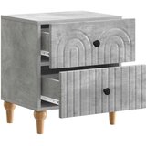 vidaXL Noćni ormar s ladicama 2 pcs Betonska siva 43 x 34 5 x 48 cm - Betonska siva 2 | shoptok.hr