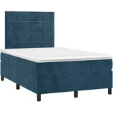 Box spring krevet s madracem tamnoplavi 120 x 200 cm baršunasti | shoptok.hr
