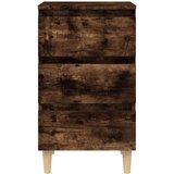  Nočna omarica z nogami 2 kosa dimljeni hrast 40x35x69 cm, (20733273) | Shoptok.si
