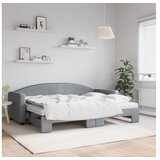 vidaXL Dnevni krevet na razvlačenje svjetlosivi 80 x 200 cm od tkanine | shoptok.hr