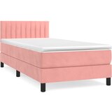 Maison Chic Box spring postelja - Vzmetna postelja z vzmetnico roza 90x190 cm žamet SL13265, (21883475) Cene