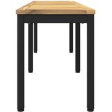  Vrtna klupa 161 x 35 x 45 cm Čvrsto drvo akacije Bijela i crna | shoptok.hr