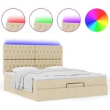 vidaXL otomanski krevet s madracem i led krem 160x200cm tkanine | shoptok.hr