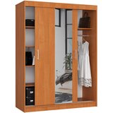 AKORD Clp Garderobna Omara Z Drsnimi Vrati Z Ogledalom, Jelša, (5000331663) | Shoptok.si