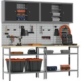  Set radnog stola 8 kom. Crna i Siva Čelik s prahom premazan | shoptok.hr