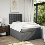  Krevet box spring s madracem tamnosivi 120 x 190 cm tkanina | shoptok.hr