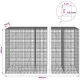  Gabion s žicom debljine 3 5 mm i mrežom 5x5 cm 1050x50x150 cm - 50 cm 150 cm 1050 cm | shoptok.hr