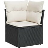  7-dijelni set vrtnih sofa od poliratana s jastucima crni | shoptok.hr