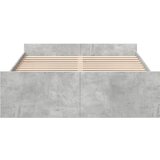  Okvir kreveta s ladicama siva boja betona 120x200 cm drveni | Eponuda.ba