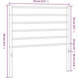  Metalno uzglavlje crno 80 cm | shoptok.hr