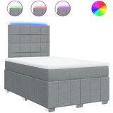 Maison Chic Box spring postelja - Vzmetna postelja z vzmetnico svetlo siva 120x200 cm blago SL4477, (21906408) | Shoptok.si
