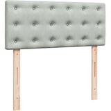 Box spring krevet s madracem svjetlosivi 120x200 cm baršunasti | shoptok.hr