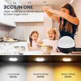 CLOKSH zatemnljiv črn led vgradni reflektor s 3 barvnimi temparaturami - komplet 6 kosov odprta embalaža | Shoptok.si