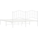  Metalni okvir za krevet s uzglavljem bijeli 180x200 cm | shoptok.hr