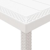  Vrtna miza Bela 200x100x73 cm Poli Ratan, (22008707) | Shoptok.si