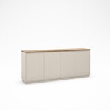 Marckeric Bež komoda v hrastovem dekorju 201x84x40 cm Loreta – | Shoptok.si