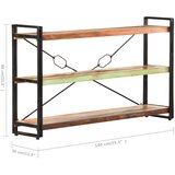Police za knjige s 3 razine 140x30x80 cm od obnovljenog drva | Eponuda.com
