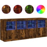  Komoda s LED svjetlima boja dimljenog hrasta 163x37x67 cm | shoptok.hr