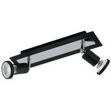 Eglo sarria reflektor/2, led, gu10, 2x5w, 2x400lm, krom/crna | shoptok.hr
