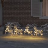  LED Riječni jeleni s 80 LED svjetlima 4 pcs Zlatno PET | shoptok.hr