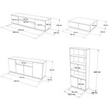 Hanah home FR19-AA atlantic pineanthracite living room furniture set | ePonuda.com