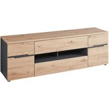 Voleo nizka omarica barve grafita, hrast artisan | Shoptok.si