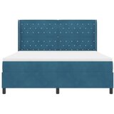 Box spring krevet s madracem Plava 180 x 200 cm Baršun - Tamno plava 180 x 200 cm Kristal s dugmadima | shoptok.hr