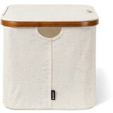 Bigso Kremno bela tekstilna škatla za shranjevanje s pokrovom 40,5x33x30 cm Bamboo/Linen – | Shoptok.si