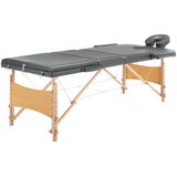  Stol za masažu s 3 zone i drvenim okvirom antracit 186 x 68 cm | shoptok.hr
