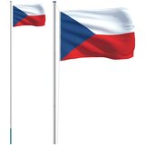  Češka zastava i jarbol 6,08 m aluminijska | shoptok.hr