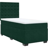 Box spring krevet s madracem tamnozeleni 90x190 cm baršunasti | shoptok.hr
