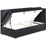 Ghado Tamnoplavi kutni dječji krevet s prostorom za odlaganje s madracem 90x200 cm Flexi - | shoptok.hr
