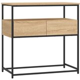 Maison Chic konzolna miza - miza ob steni sonoma hrast 75x40x75 cm inženirski les, (21786427) | Shoptok.si