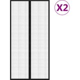 Furnova Zavesa proti mrčesu 2 kosa z magnetnimi bloki črna 220x100 cm, (21918198) | Shoptok.si