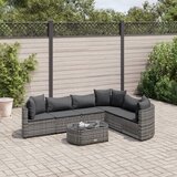  The Living Store Vrtna sedežna garnitura 7-delna z blazinami siv poli ratan - Vrtna Sedežna Garnitura, (21476653) | Shoptok.si