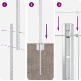 vidaXL Ogradni Stupi 22 kom U-Kanal 160 cm Galvanizirani Čelik | shoptok.hr