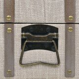 In Klupa za pohranu od masivnog drva i čelika 111 x 34 x 37 cm | shoptok.hr