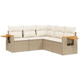  5-dijelni vrtni set sofa s jastucima bež od poliratana | shoptok.hr