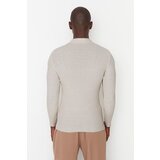 Trendyol Ecru Men's Slim Fit Half Turtleneck Corduroy Knitted Sweater | ePonuda.com