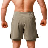 GymBeam šorc za trčanje pulse 2u1 vetiver
