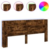 Ormarić za uzglavlje LED boja dimljenog hrasta 220x16,5x103,5cm | Eponuda.ba