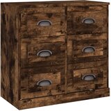  Komoda dimljeni hrast 70x35,5x67,5 cm inženirski les | Shoptok.si