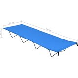 Krevet za kampiranje 180 x 60 x 19 cm od tkanine i čelika plavi | shoptok.hr