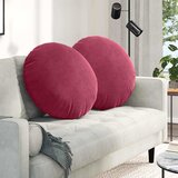  Jastučići za sjedenje 2 pcs Vinska crvena Ø 80 x 29 cm Baršun | Eponuda.ba