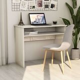  Radni stol visoki sjaj bijeli 90 x 50 x 74 cm konstruirano drvo | shoptok.hr
