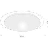  LED prigušiva plafonska svetiljka SONIC LED/35W/230V 3000-6000K prečnik 45 cm bela + daljinski upravljač | Eponuda.com