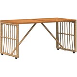  Zunanja miza Naravna 80 x 40 x 40 cm Jeklo in poli ratan, (5000272891) | Shoptok.si