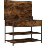  Klupa za cipele boja dimljenog hrasta 70x42,5x50 cm drvena | shoptok.hr